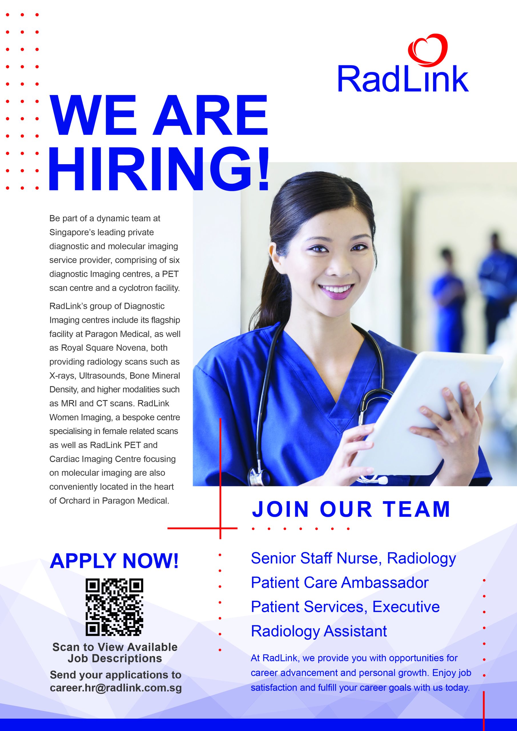 Radlink career advertisement